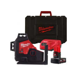 Нивелир лазерный аккумуляторный 3D MILWAUKEE M12 3PL-401C (330˚, зелёный луч) (ЗУ+1Х4Ач+кейс)