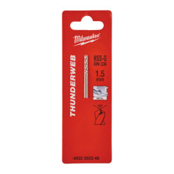 Сверло по металлу THUNDERWEB HSS-G MILWAUKEE, DIN338, Ø1,5x40х18мм, (2шт)