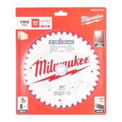 Диск пильный по дереву PFTE MILWAUKEE, Ø190х30х2,4мм, 40 зуб.