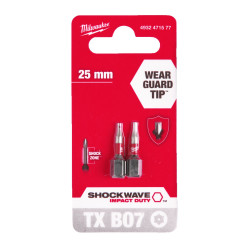 Біта SHOCKWAVE MILWAUKEE, TX BO7, 25мм, (2шт)