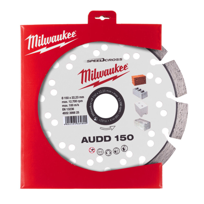 Диск алмазный Speedcross MILWAUKEE AUDD 150, Ø150мм (бетон, кирпич, асфальт)