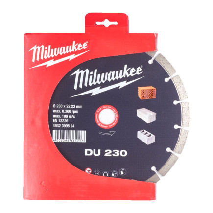 Диск алмазный MILWAUKEE DU 230, Ø230мм (кирпич, бетон)