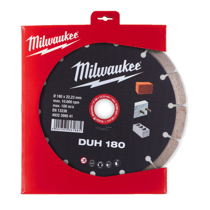 Диск алмазный MILWAUKEE DUH 180, Ø180мм (железобетон, кирпич)