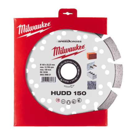 Диск алмазный Speedcross MILWAUKEE HUDD 150, Ø150мм (железобетон, гранит)