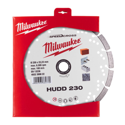 Диск алмазный Speedcross MILWAUKEE HUDD 230, Ø230мм (железобетон, гранит)