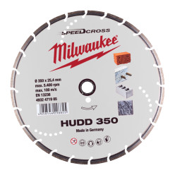 Диск алмазный Speedcross MILWAUKEE HUDD 350, Ø350мм (железобетон, гранит)