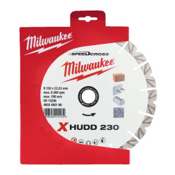 Диск алмазный Speedcross MILWAUKEE XHUDD 230, Ø230мм (железобетон, гранит)