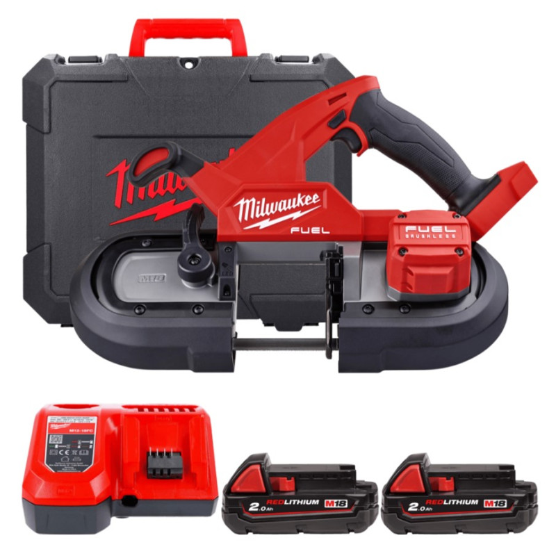 Пила ленточная аккумуляторная бесщёточная MILWAUKEE M18 FBS85-202C (ЗУ+2акк.Х2Ач+кейс) 