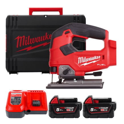 Пила лобзиковая аккумуляторная бесщёточная MILWAUKEE M18 FJS-502X (ЗУ+2акк.Х5Ач+HDкейс) 