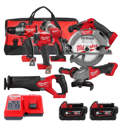 Набор из 6ти инструментов аккумуляторных бесщеточных MILWAUKEE M18 FPP6H3-502B