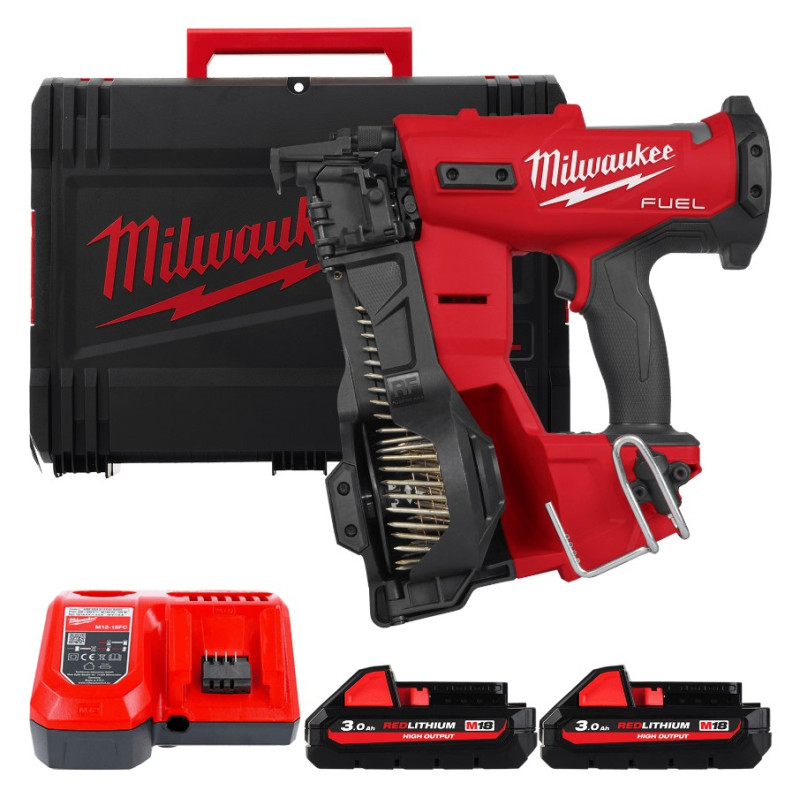 Пистолет гвоздозабивной аккумуляторный бесщёточный MILWAUKEE M18 FRCN45-302X (19-45мм) (ЗУ+2Х3Ач) 