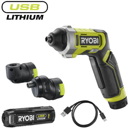 Отвертка аккумуляторная Ryobi USB Lithium RSD4-120TA2 4В 1х2А·ч (5133006211)