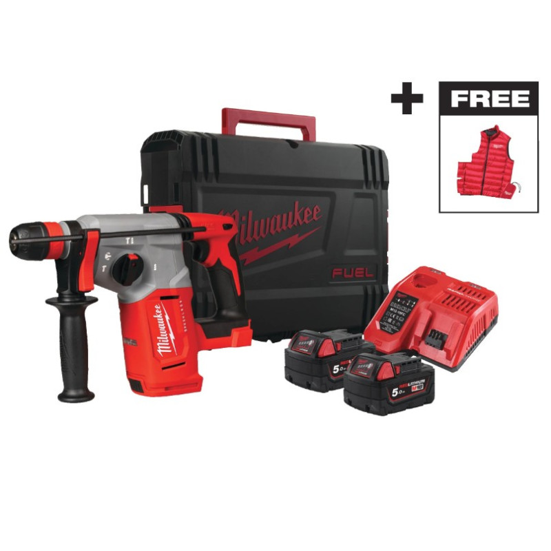 Перфоратор аккумуляторный бесщёточный SDS-PLUS MILWAUKEE M18 BLHXMC-502X (2,3 Дж) + ЖИЛЕКТА