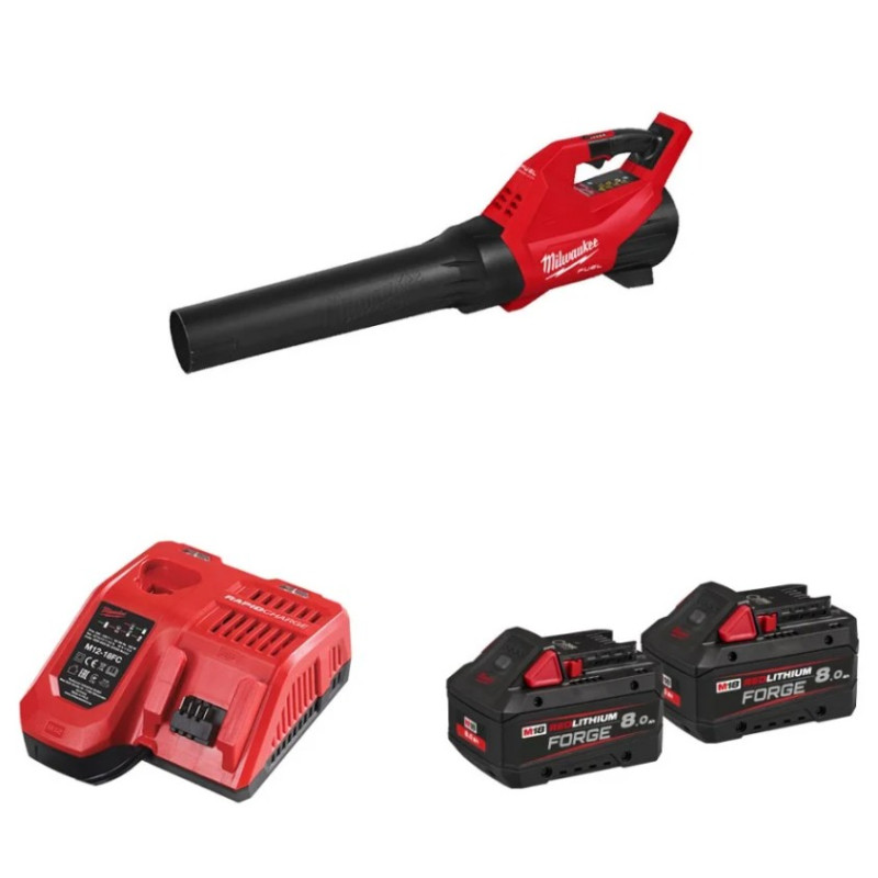 Воздуходувка аккумуляторная бесщёточная MILWAUKEE M18 FBLG3-802 (ЗУ+2ак.Х8Аг) FORGE™