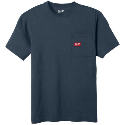 Футболка MILWAUKEE WTSSBLU-XXL, c карманом и коротким рукавом, синяя, (размер XXL) Футболка MILWAUKEE WTSSBLU-XXL, c карманом и коротким рукавом, синяя, (размер XXL)