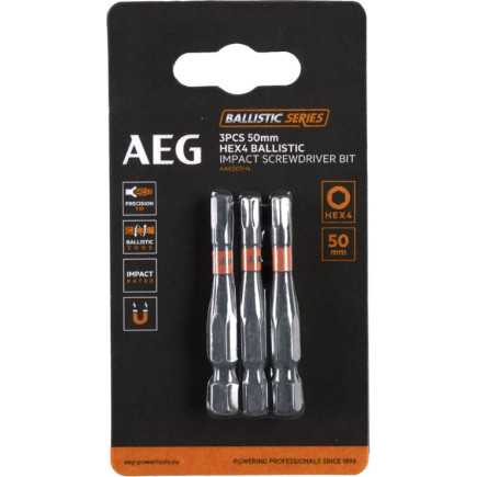 Бита ударная AEG AAK503H4,  HEX4, 50мм (3шт)