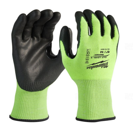 Рукавиці сигнальні MILWAUKEE, з опором порізам 3/C рівня, 11/XXL, (12шт) Рукавиці сигнальні MILWAUKEE, з опором порізам 3/C рівня, 11/XXL, (12шт)