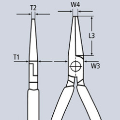 Длинногубцы 160мм, KNIPEX 30 15 160, хромированные