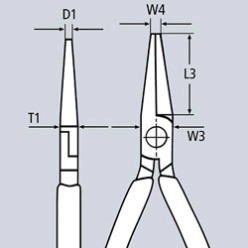 Круглогубцы с режущей кромкой Ø2,2мм, 130мм KNIPEX 19 03 130, хромированные