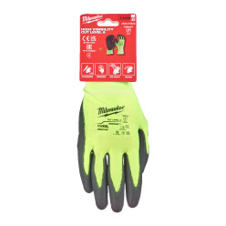 Перчатки Hi-Vis сигнальные MILWAUKEE, с сопротивлением порезам 1/A уровня, размер 11/XXL