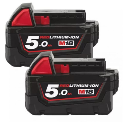 Набор аккумуляторов MILWAUKEE, M18 B52 (5Ач)(M18 В5 - 2шт)