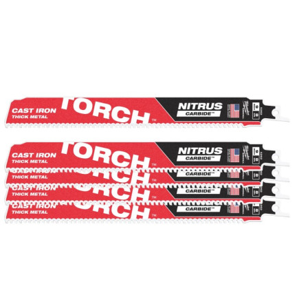 Полотно для сабельных пил TORCH CARBIDE NITRUS MILWAUKEE, 230х3,1мм, (5шт), (металл) Полотно для сабельных пил TORCH CARBIDE NITRUS MILWAUKEE, 230х3,1мм, (5шт), (металл)