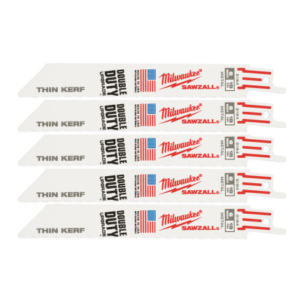 Полотно для сабельных пил THIN KERF MILWAUKEE, 150х1,4мм, (5шт), (металл) 