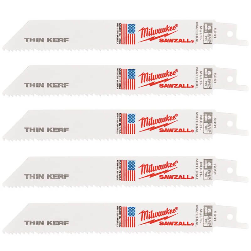 Полотно для сабельных пил THIN KERF MILWAUKEE, 150х3,1/2,1мм, (5шт), (универсальное) 