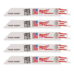 Полотно для сабельных пил THIN KERF MILWAUKEE, 150х1,0мм, (5шт), (металл)