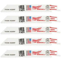 Полотно для сабельных пил THIN KERF MILWAUKEE, 150х1,8мм, (5шт), (металл)