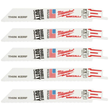 Полотно для сабельных пил THIN KERF MILWAUKEE, 150х1,8мм, (5шт), (металл) Полотно для сабельных пил THIN KERF MILWAUKEE, 150х1,8мм, (5шт), (металл)