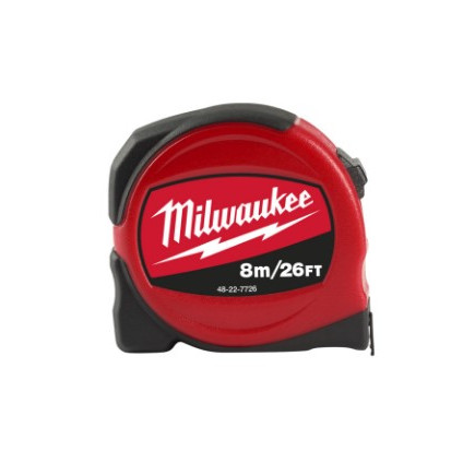 Рулетка SLIMLINE MILWAUKEE, 8м/26фт (25мм)