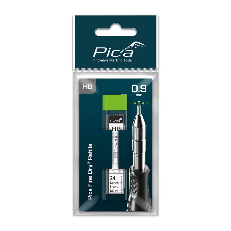 Жала графитовые запасные Pica 7030 SB HВ + 2 резинки для PICA Fine Dry, графит (26шт)