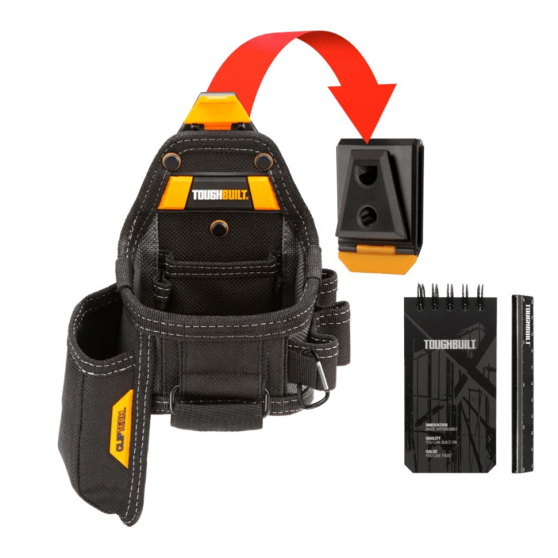 Строительная поясная сумка для рулетки и ножа ClipTech TOUGHBUILT TB-CT-25X 