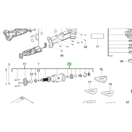 Двигун в зборі до M18FMT/Milwaukee Двигун в зборі до M18FMT/Milwaukee