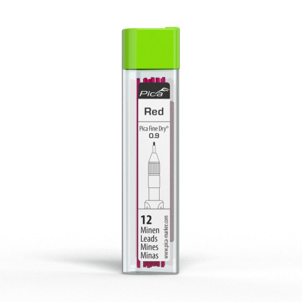 Запасные стержни PICA 7031/SB Fine Dry красный 0,9мм, 12шт Запасные стержни PICA 7031/SB Fine Dry красный 0,9мм, 12шт