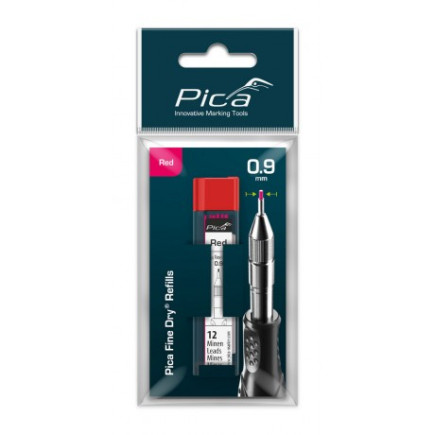 Жала графитовые запасные Pica 7031/SB для PICA Fine Dry 0,9мм, красные (12шт)