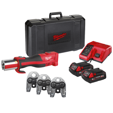 Обжимник гидравлический аккумуляторный для труб MILWAUKEE M18 BLHPT-202C Geberit Mapress Set 