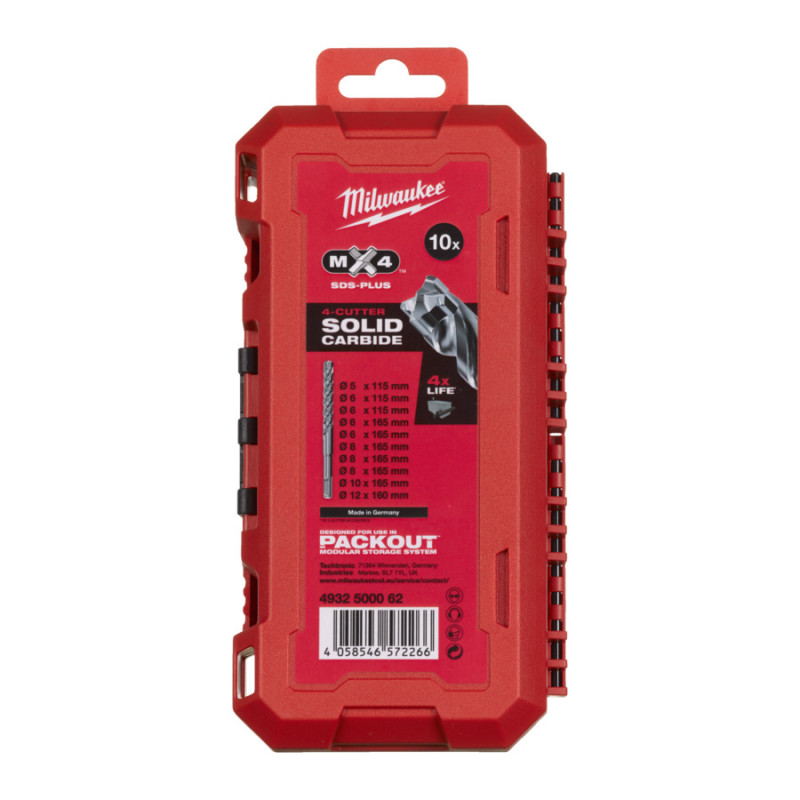 Набор буров SDS-PLUS MX4 MILWAUKEE Set 3, (10шт)