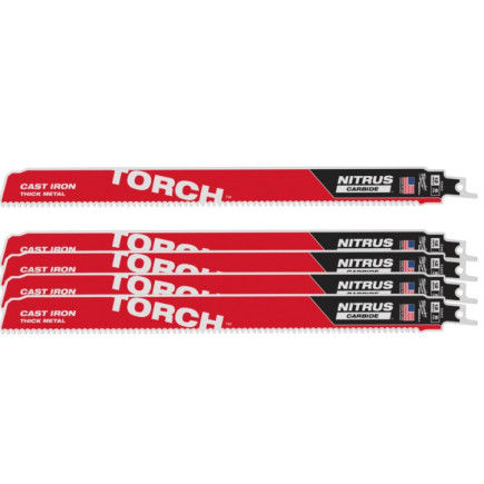 Полотно для сабельных пил TORCH CARBIDE NITRUS MILWAUKEE, 300х3,1мм, (5шт), (металл)
