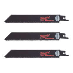 Полотно для сабельных пил Carbide Grit MILWAUKEE, 150мм, (3шт) (чугун, абразивные материалы, фибергл