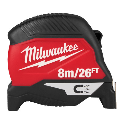 Рулетка магнитная MAGNETIC MILWAUKEE (Gen4),  8м/26фт (30мм)
