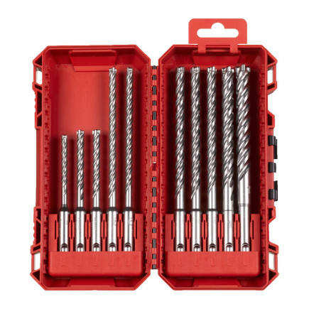 Набор буров SDS-PLUS MX4 PACKOUT MILWAUKEE (5/6/6/6/6/8/8/8/10/12мм) Set 3, (10шт)