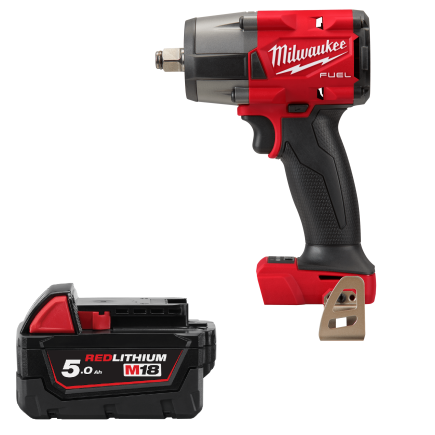 Гайковерт аккумуляторный бесщёточный MILWAUKEE 1/2" (881 Нм) M18 FMTIW2F12-0 + M18 B5 подарок