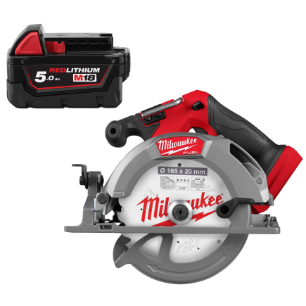 Пила дисковая акумуляторная бесщёточная MILWAUKEE M18 FCS552-0, Ø165мм (каркас) + M18 B5 подарок