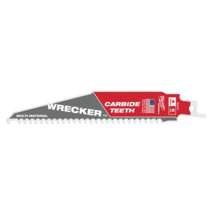 Полотно для сабельных пил WRECKER CARBIDE MILWAUKEE, 150/4,2мм, (мультиматериал) Полотно для сабельных пил WRECKER CARBIDE MILWAUKEE, 150/4,2мм, (мультиматериал)