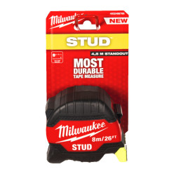 Рулетка магнитная STUD MILWAUKEE (Gen 3), 8м/26фт (33мм)