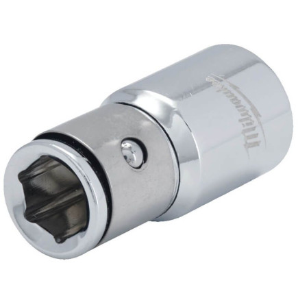 Переходник хромированный MILWAUKEE с 1/2'' квадратный хвостовик на 1/4'' Hex Переходник хромированный MILWAUKEE с 1/2'' квадратный хвостовик на 1/4'' Hex