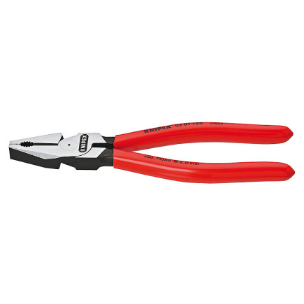 Пассатижи (плоскогубцы) особой мощности Ø11,5мм, 180мм KNIPEX 02 01 180 SB, фосфатированные