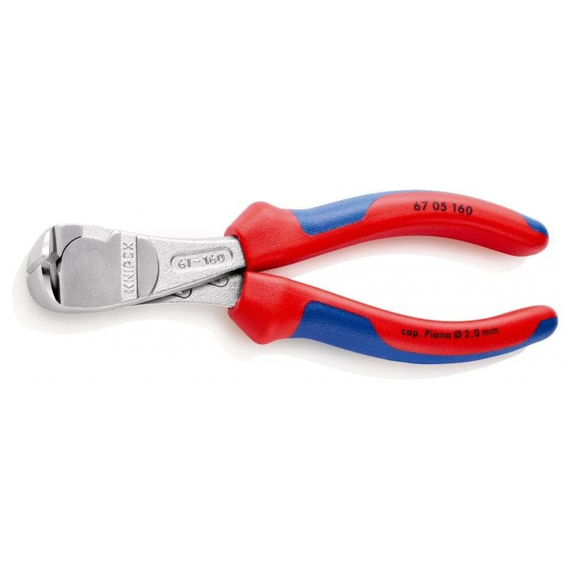 Кусачки торцеві особливої потужності хромовані 160 мм Knipex 67 05 160